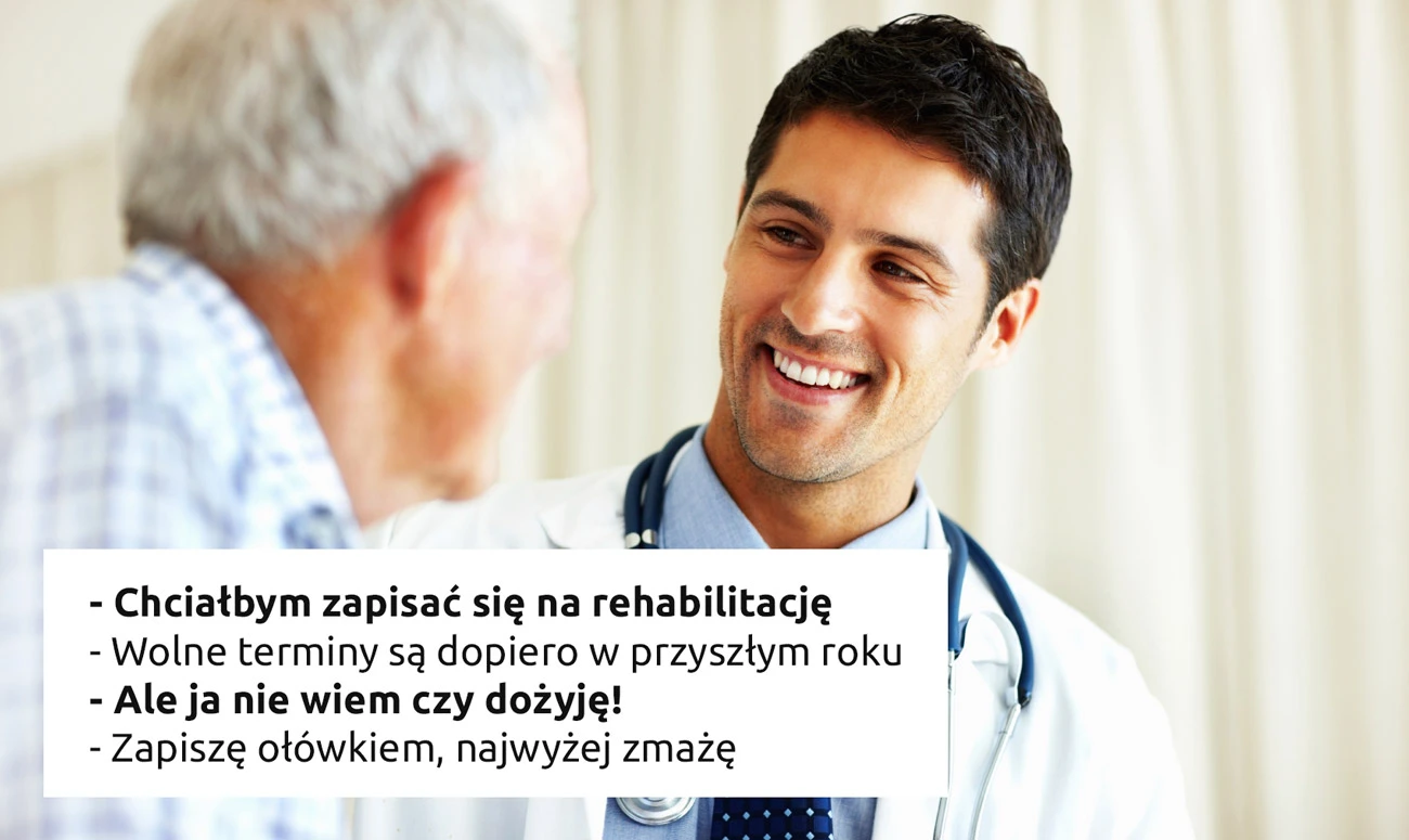 przychodzi pacjent do fizjoterapeuty